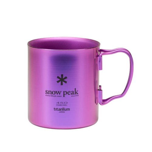 Snow Peak Titanium Double Wall Cup 450ml Purple