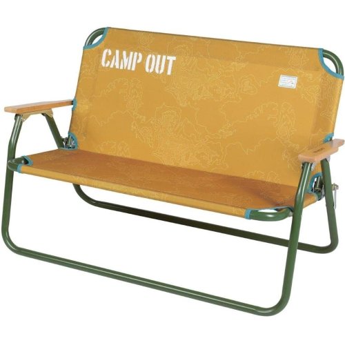 GORI OUTDOOR Captain Stag Camp Out Aluminum Backed Bench (Old Yellow)