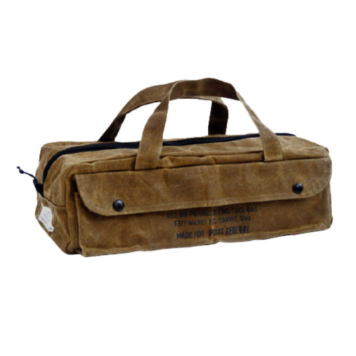 Post General Waxed Canvas Tool Bag Boxy Brown